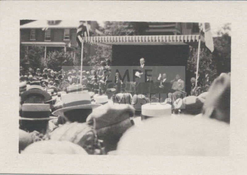 Dedication Under Marquee in 1915