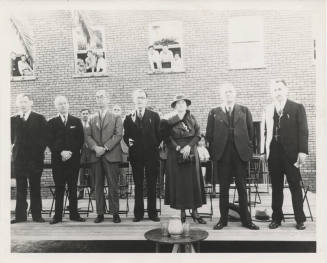 School Building Showing Ceremonial Event