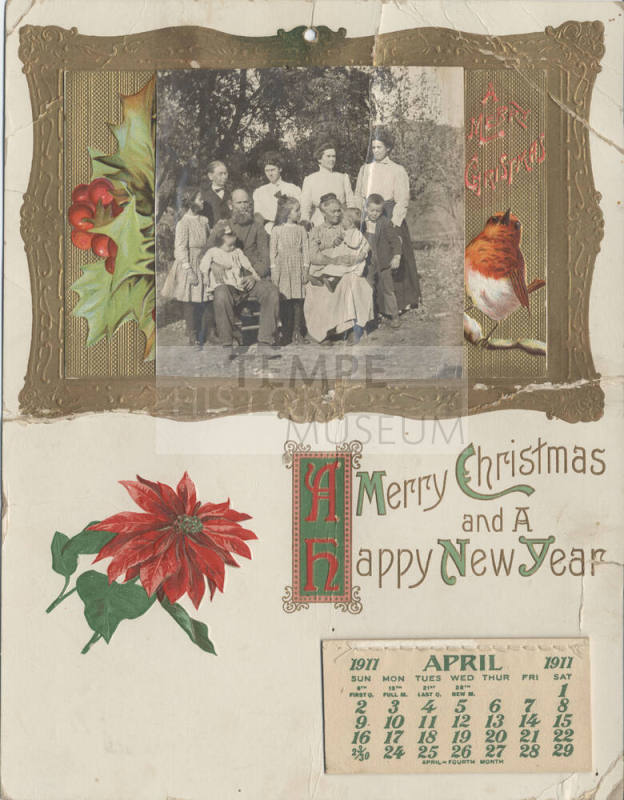 Family Portrait 1910 Christmas Calendar