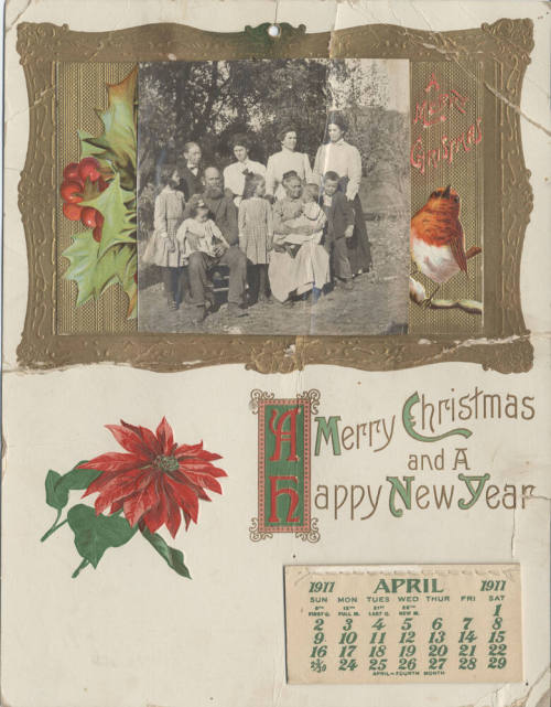 Family Portrait 1910 Christmas Calendar