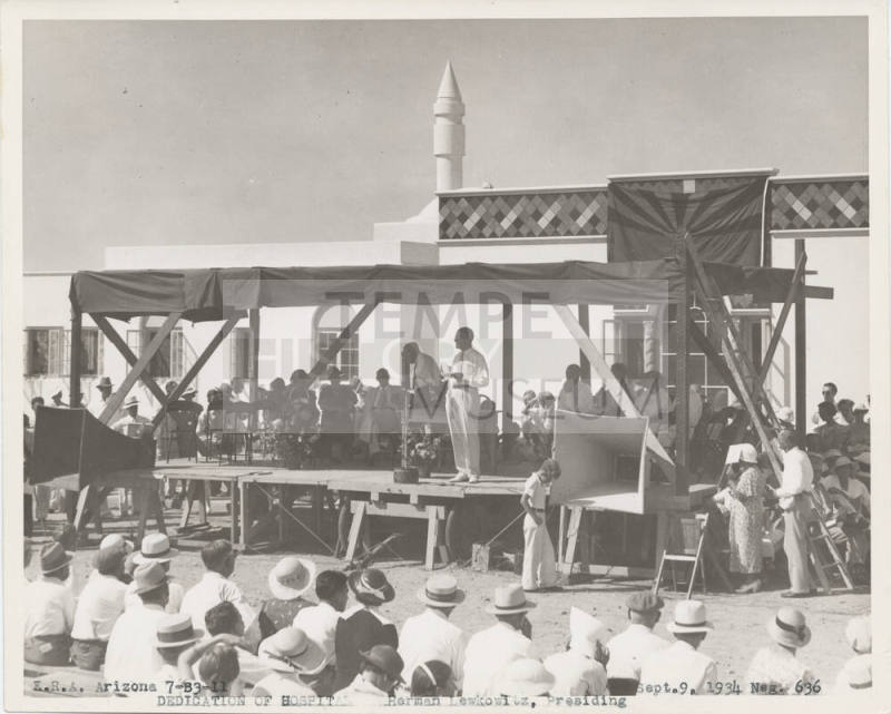 Arizona State Tuberculosis Sanitarium (aka Arizona State Welfare Sanitarium) Dedication with Herman Lewkowitz.