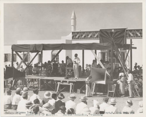 Arizona State Tuberculosis Sanitarium (aka Arizona State Welfare Sanitarium) Dedication with Herman Lewkowitz.
