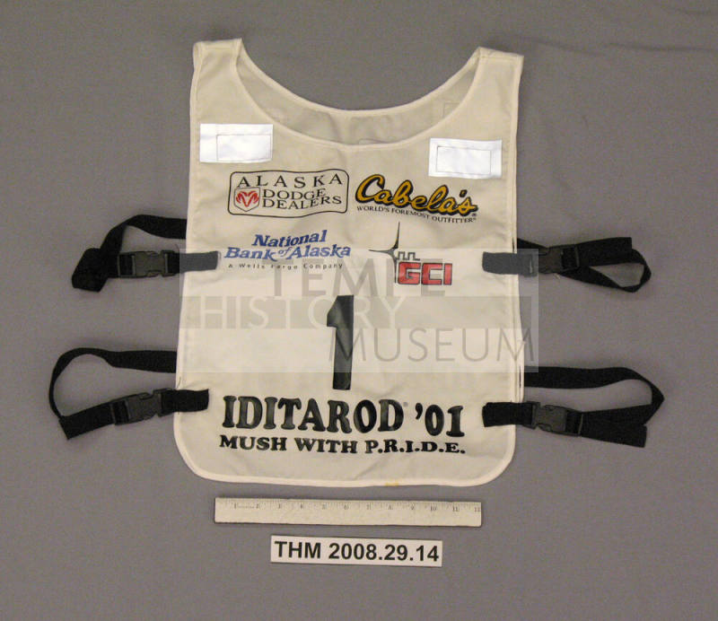 Chuck King's musher's bib, Iditarod 2001