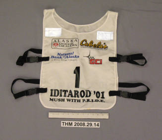 Chuck King's musher's bib, Iditarod 2001
