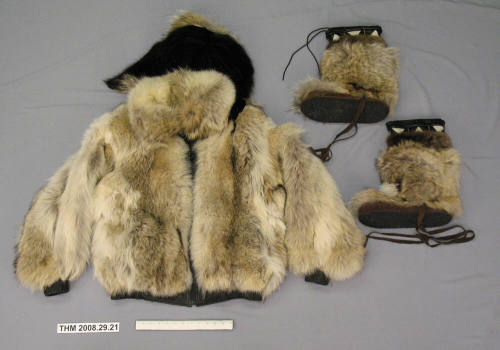 Chuck King's wolf fur jacket and mukluks