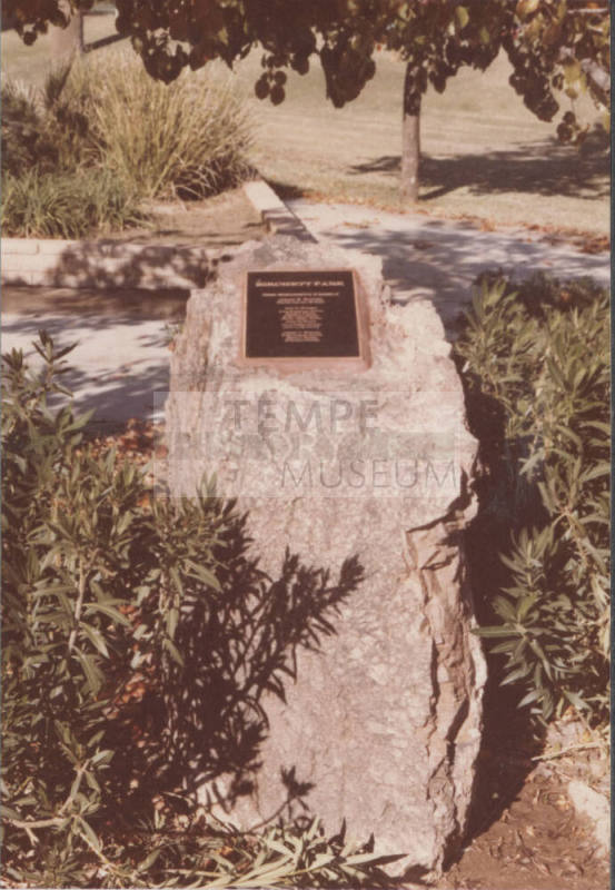 Distant View of Birchett Park Plaque