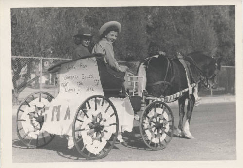 Arizona State Teachers College Parade - Women on Ponycart