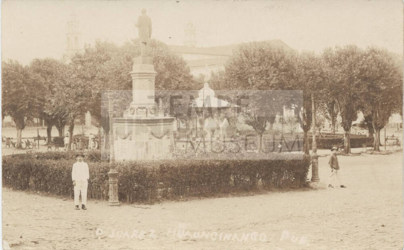 View of Statue in Town Square in Mexico