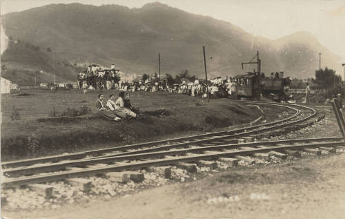 View of People Entering a Train, Mexico