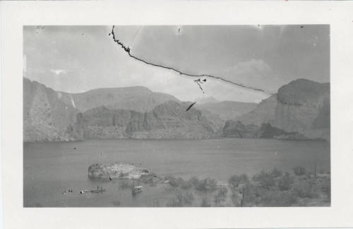 View of Water with Mountains in Back