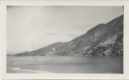 View of Water with Mountains to Side