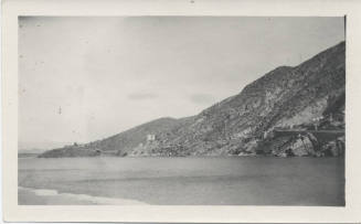 View of Water with Mountains to Side