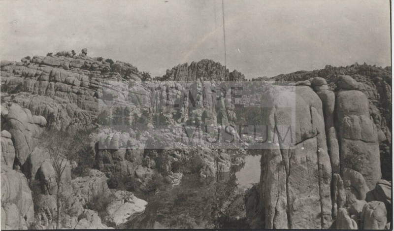 View from a Dam Looking Into a Gorge