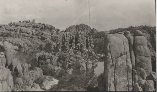 View from a Dam Looking Into a Gorge
