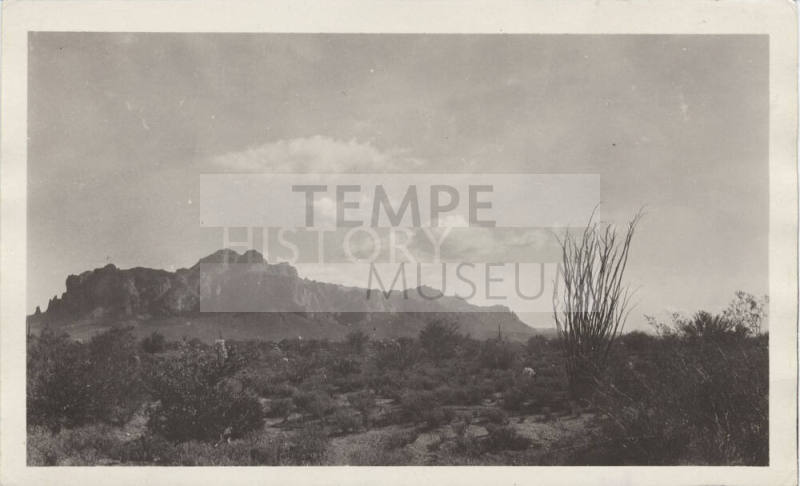 View of Arizona Desert Landscape - Superstition Mountain