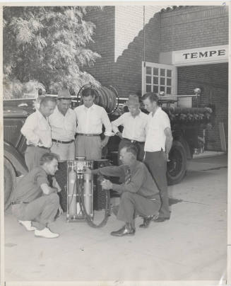 Chief Carl Spain and Crew at Fire House