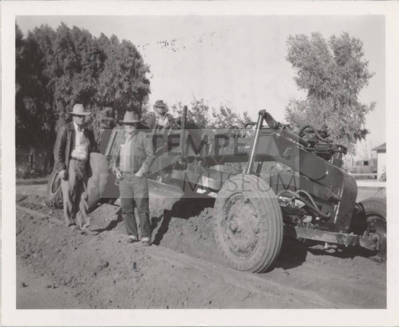 Goodwin and 2 Men with Road Grader