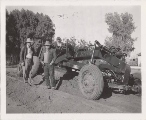 Goodwin and 2 Men with Road Grader