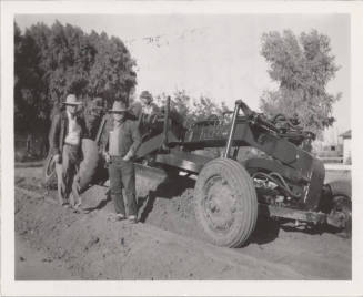 Goodwin and 2 Men with Road Grader