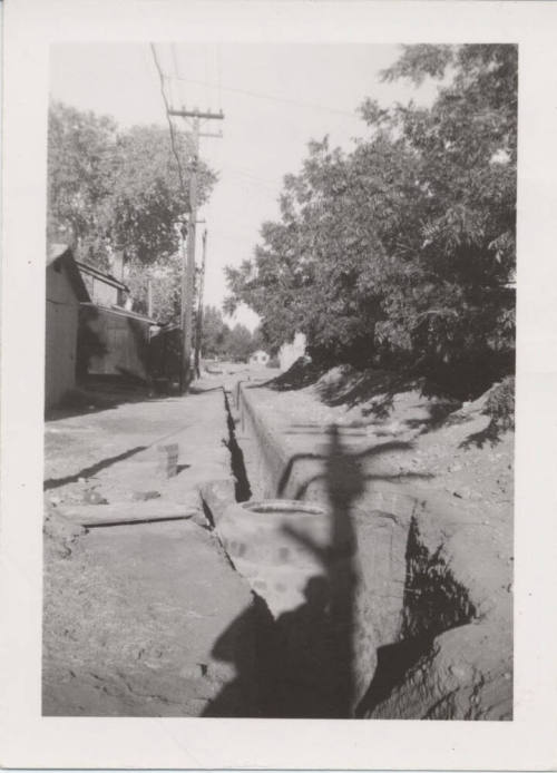 Public Works Trench on Maple Street
