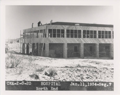 Cwa-Project-Men on Arizona State Tuberculosis Sanitarium (aka Arizona State Welfare Sanitarium) Roof.