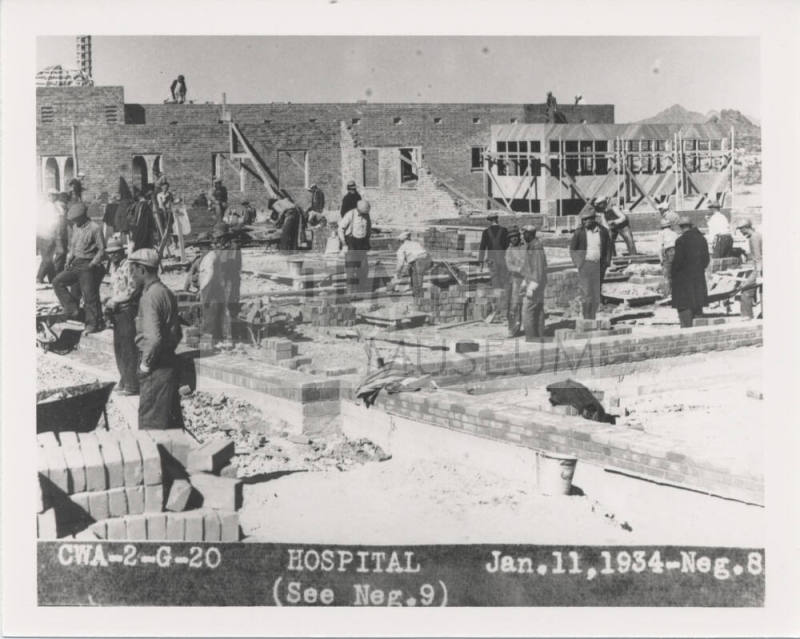Cwa-Project-Men Working on Arizona State Tuberculosis Sanitarium (aka Arizona State Welfare Sanitarium).