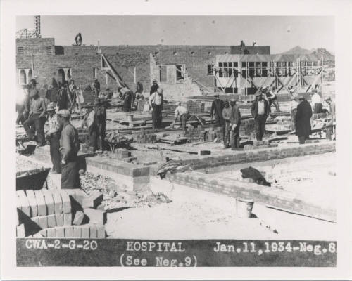 Cwa-Project-Men Working on Arizona State Tuberculosis Sanitarium (aka Arizona State Welfare Sanitarium).
