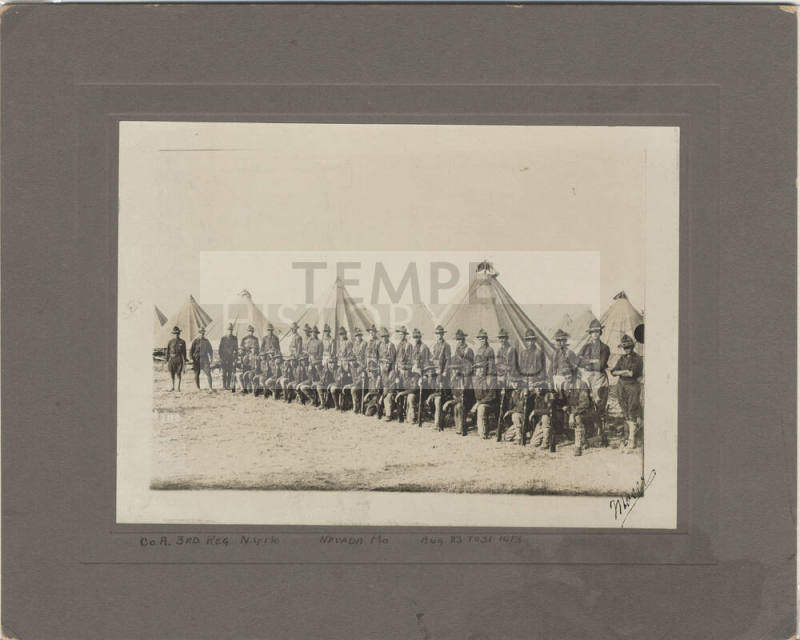 Company A, 3rd Regiment, National Guard Camp at Nevada, Missouri