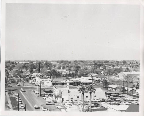 Photograph, intersection of Mill Ave and University Drive, early 1960s