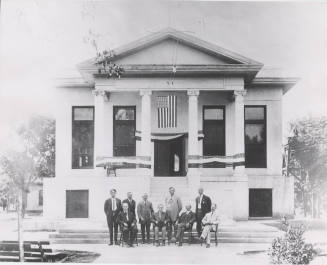 Photograph,Group photo in front of Tempe City Hall