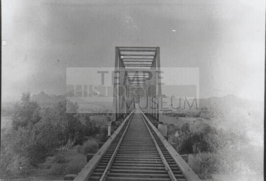 Photograph, Black and White--8 x 10 inches, Railroad bridge