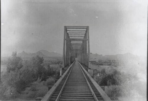 Photograph, Black and White--8 x 10 inches, Railroad bridge