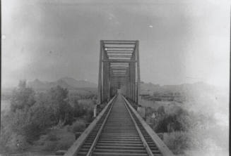 Photograph, Black and White--8 x 10 inches, Railroad bridge