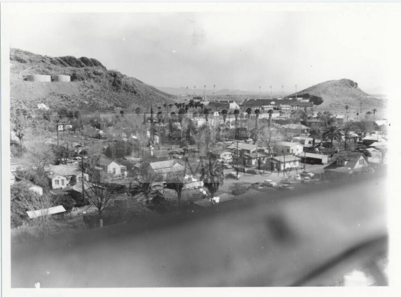 Photograph, residential neighborhood and Sun Devil Stadium