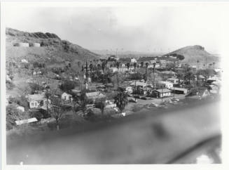 Photograph, residential neighborhood and Sun Devil Stadium