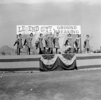 Photograph, dancers perform at the groundbreaking of Legend City