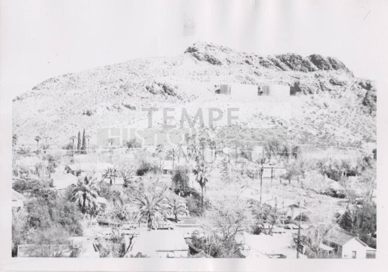 Photograph, Tempe Butte with 2 water tanks