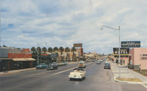 Postcard, Mill Avenue in Tempe