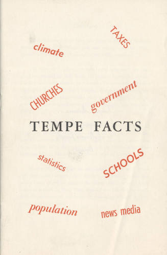 "Tempe Facts…climate, taxes, churches, government, statistics…"