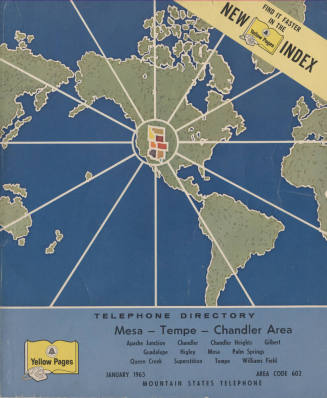 Yellow pages telephone directory, Mesa, Tempe, Chandler area January 1965