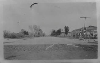 Photograph, Mill Avenue and the Tempe High School Building