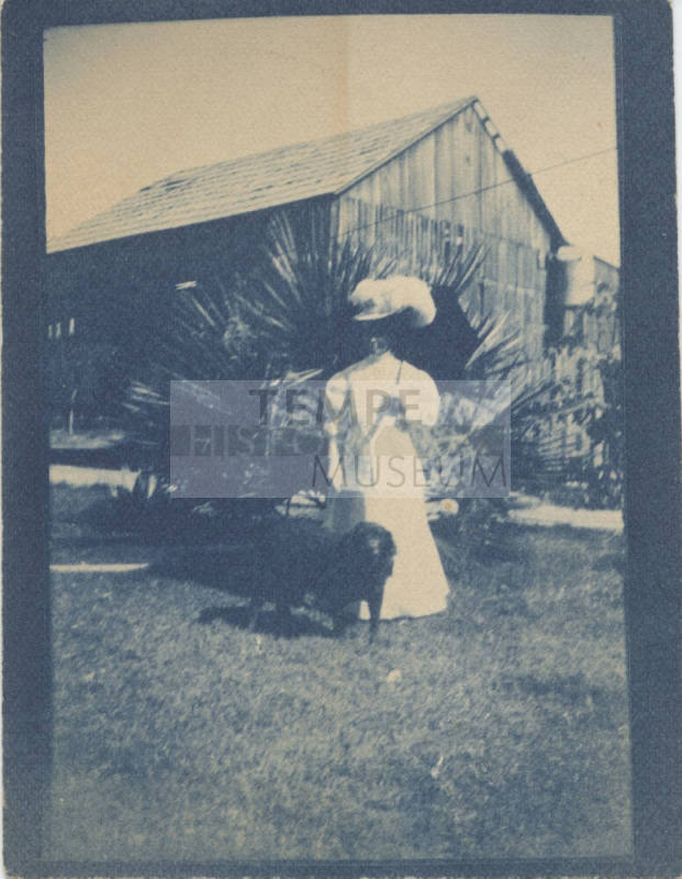 Lula May Busby in Yard
