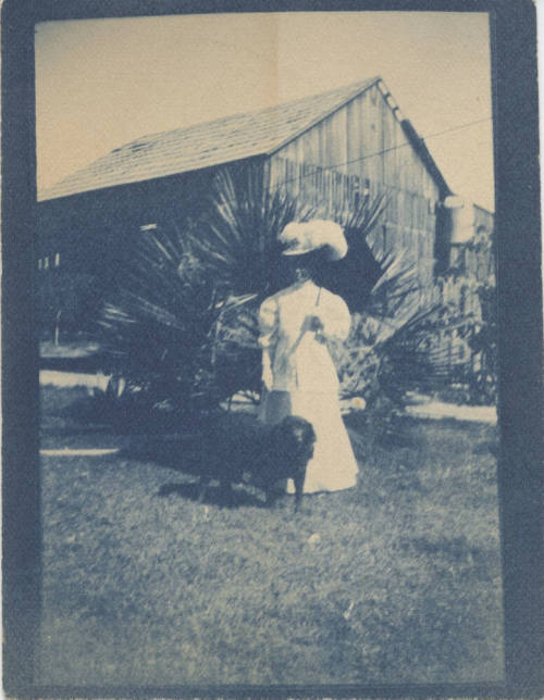Lula May Busby in Yard