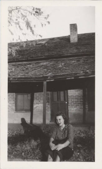 Lola May Boholer Seated in Yard