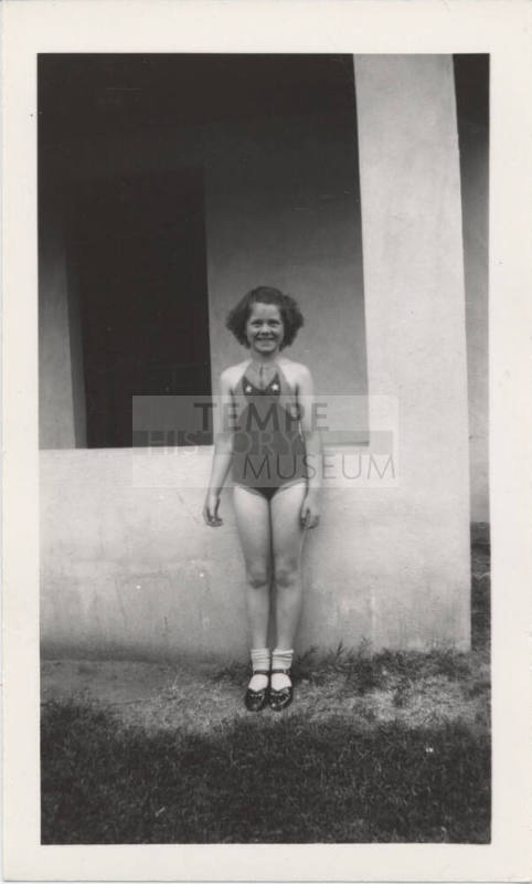 Betty Allen in Front of Her House