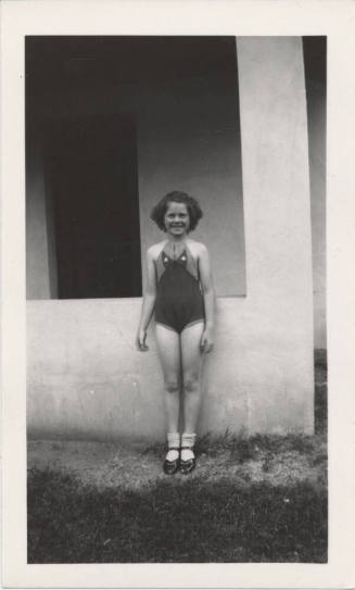 Betty Allen in Front of Her House