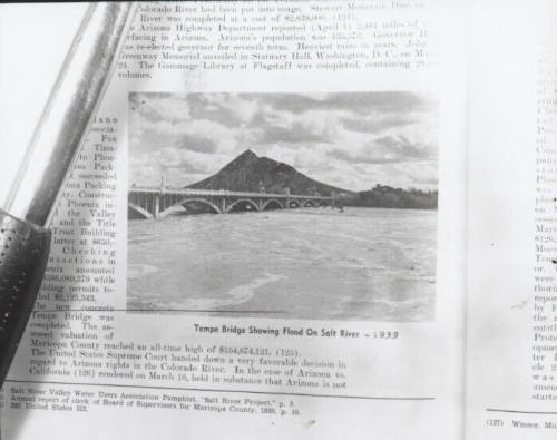 Mill Avenue bridge over the flooded Salt River