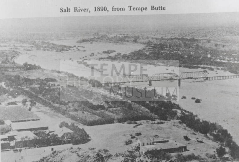 Contact sheet and negative--"Salt River, 1890, from Tempe Butte"