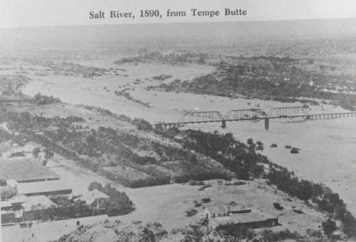 Contact sheet and negative--"Salt River, 1890, from Tempe Butte"