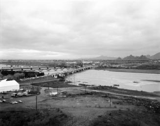 Salt River flood from Tempe Butte